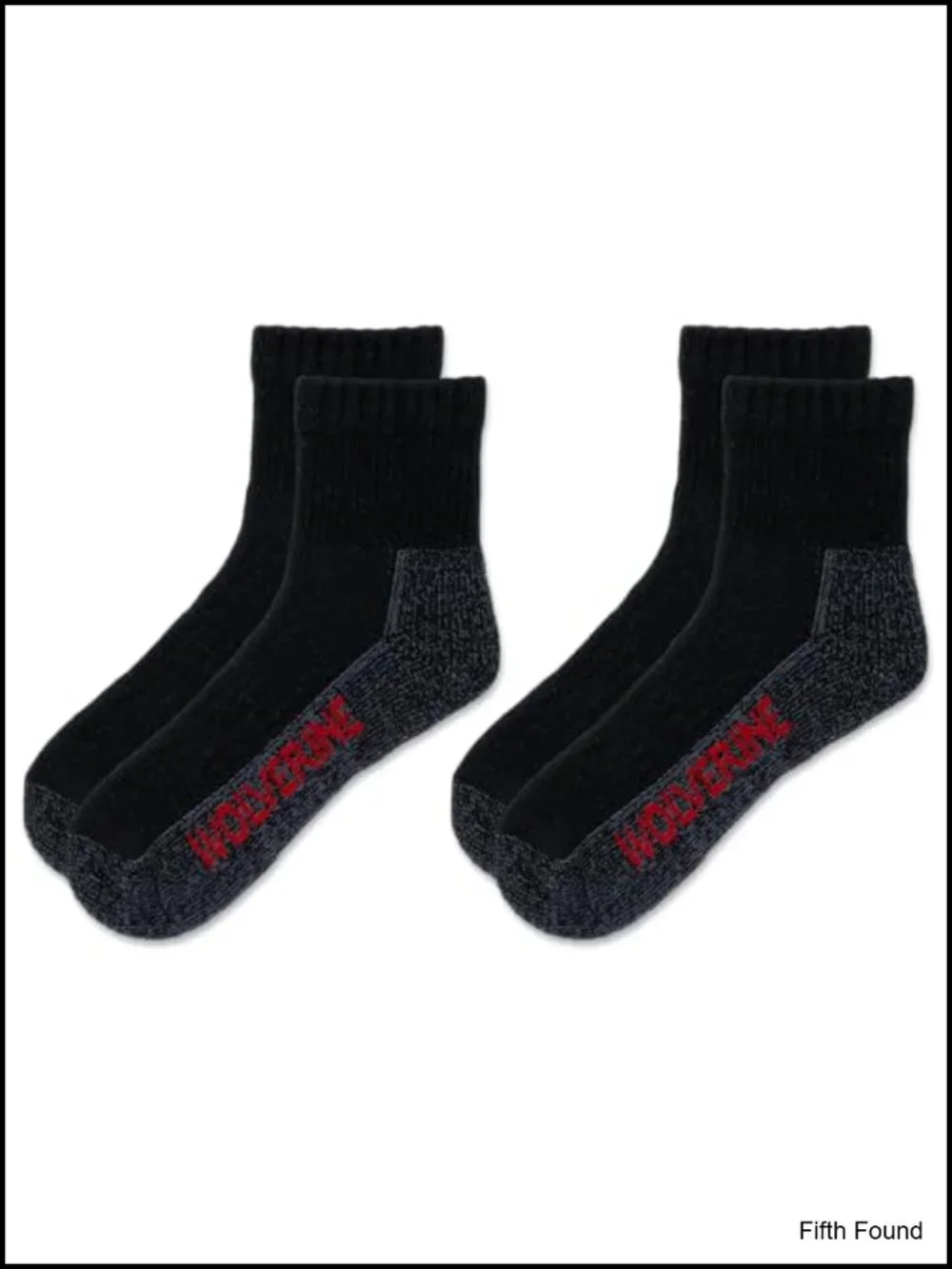 Steel Toe Work Boot Ankle Socks - 2 Pairs - Durable Cushioning Men's Cotton